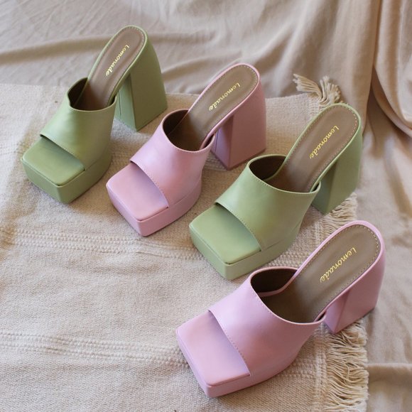 🚨LAST ONE// light Green chunky mule platform - Picture 7 of 12